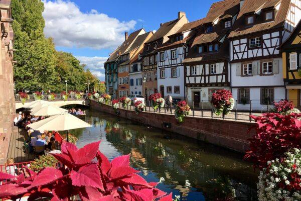 A photo of old houses in Colmar, Alsace.